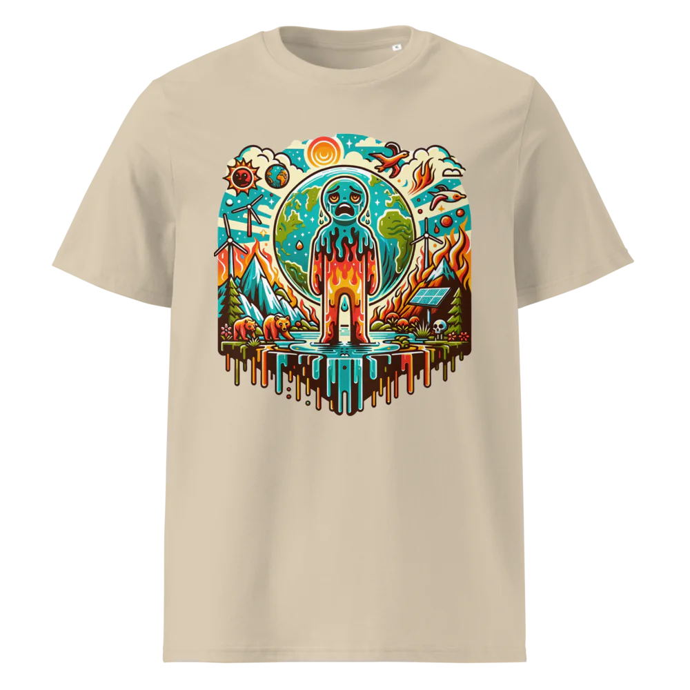 Melting World Global Crisis| Unisex Organic Cotton T-Shirt