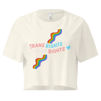 Trans Rights Are Human Rights | Crop Top 100% Cotton