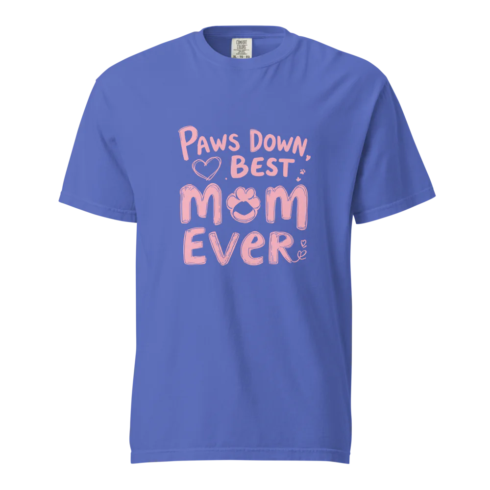 Paws Down, la mejor mamá del mundo | Camiseta unisex de tejido grueso | 100 % algodón