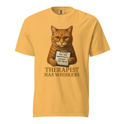 Therapist has Whiskers | Unisex Heavyweight T-Shirt | 100% Cotton
