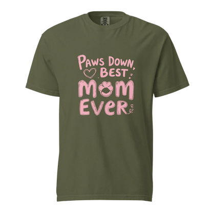 Paws Down, la mejor mamá del mundo | Camiseta unisex de tejido grueso | 100 % algodón