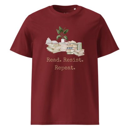 Leer. Resistir. Repetir. | Camiseta unisex de algodón orgánico