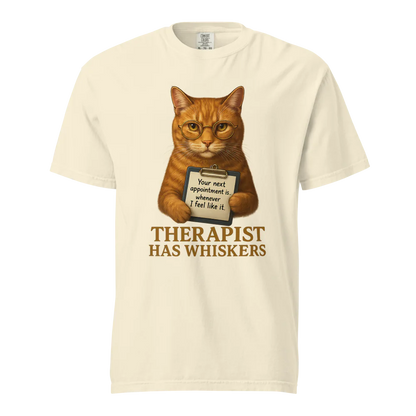 Therapist has Whiskers | Unisex Heavyweight T-Shirt | 100% Cotton