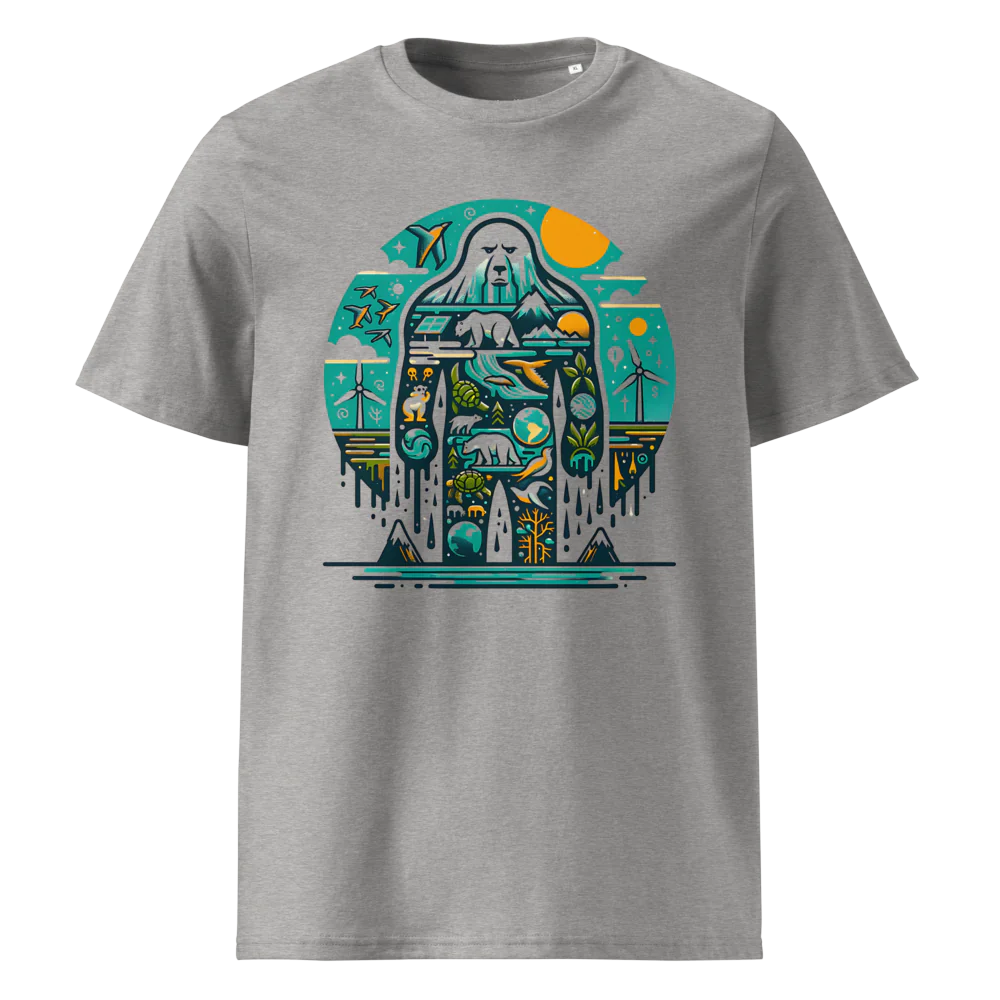 Melting Bear Global Warming | Unisex Organic Cotton T-Shirt