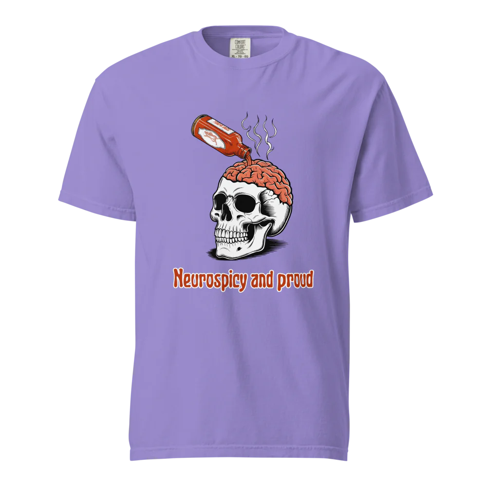 Neurospicy &amp; Proud | Camiseta unisex de tejido grueso | 100 % algodón