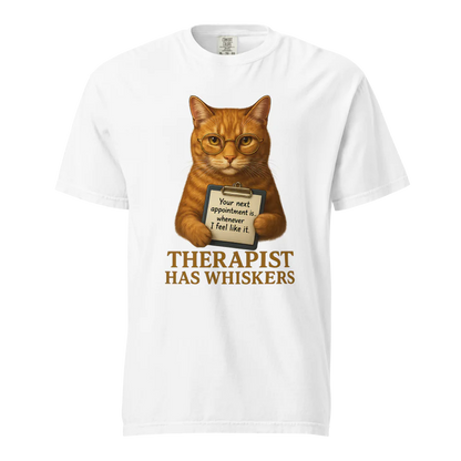 Therapist has Whiskers | Unisex Heavyweight T-Shirt | 100% Cotton
