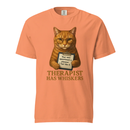 Therapist has Whiskers | Unisex Heavyweight T-Shirt | 100% Cotton