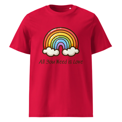 Camiseta unisex de algodón orgánico All You Need Is Love V2