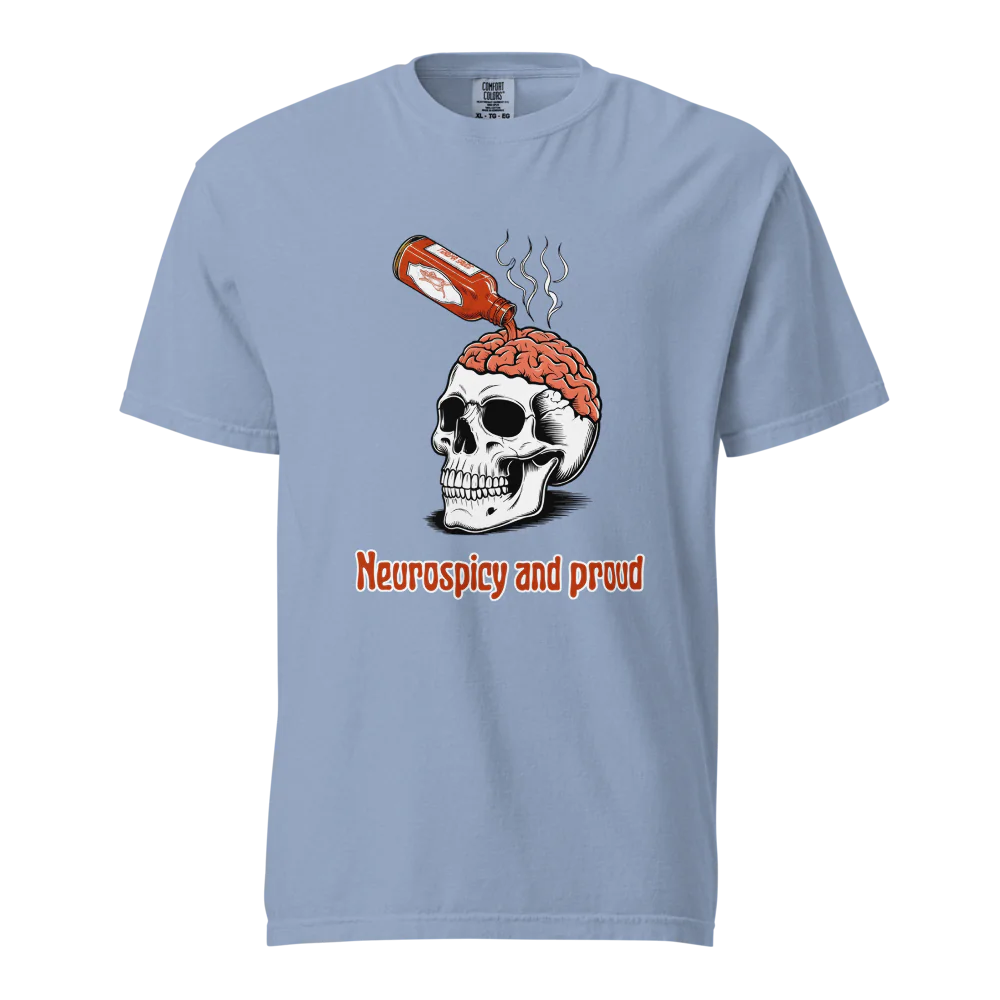 Neurospicy &amp; Proud | Camiseta unisex de tejido grueso | 100 % algodón