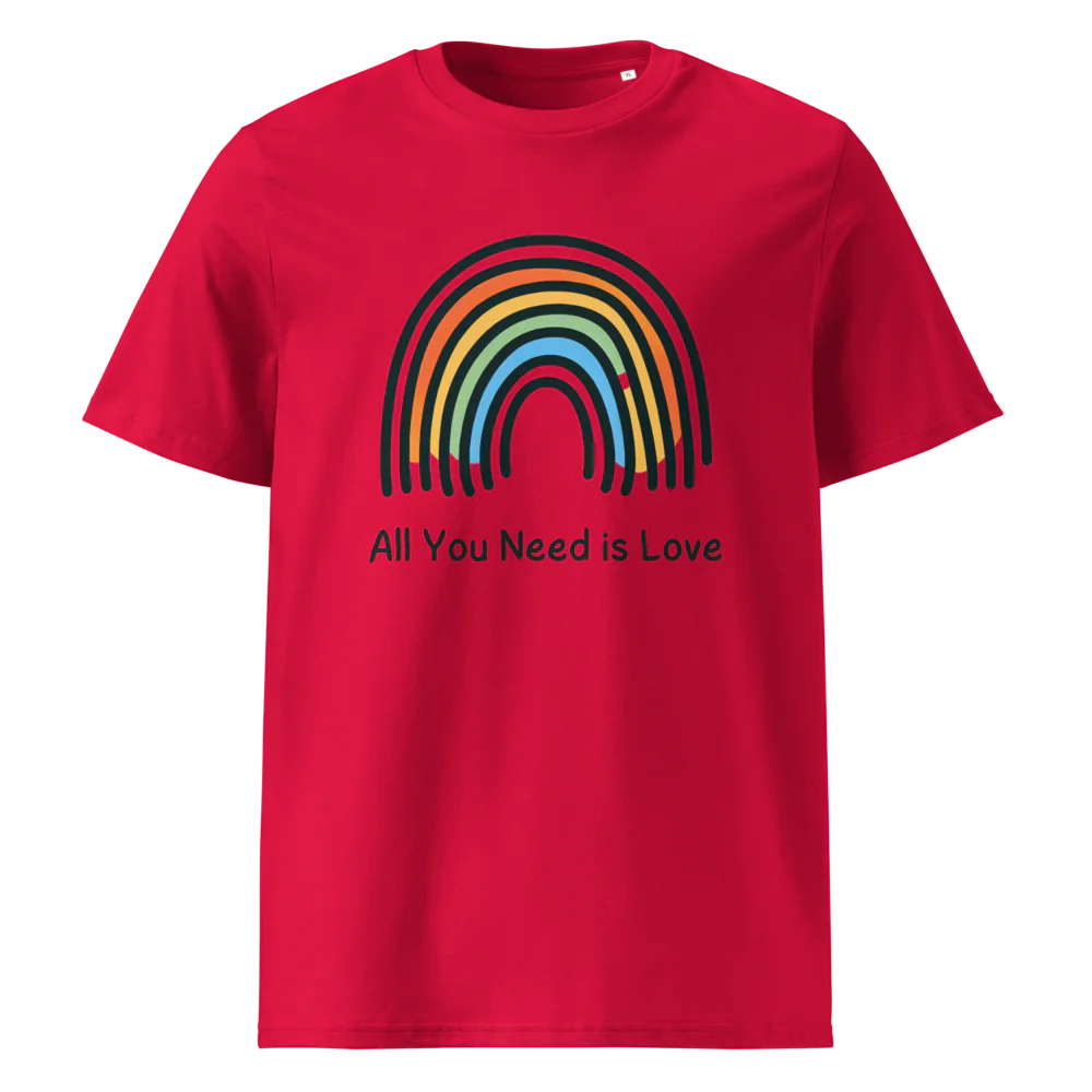 Todo lo que necesitas es amor | Camiseta unisex de algodón orgánico