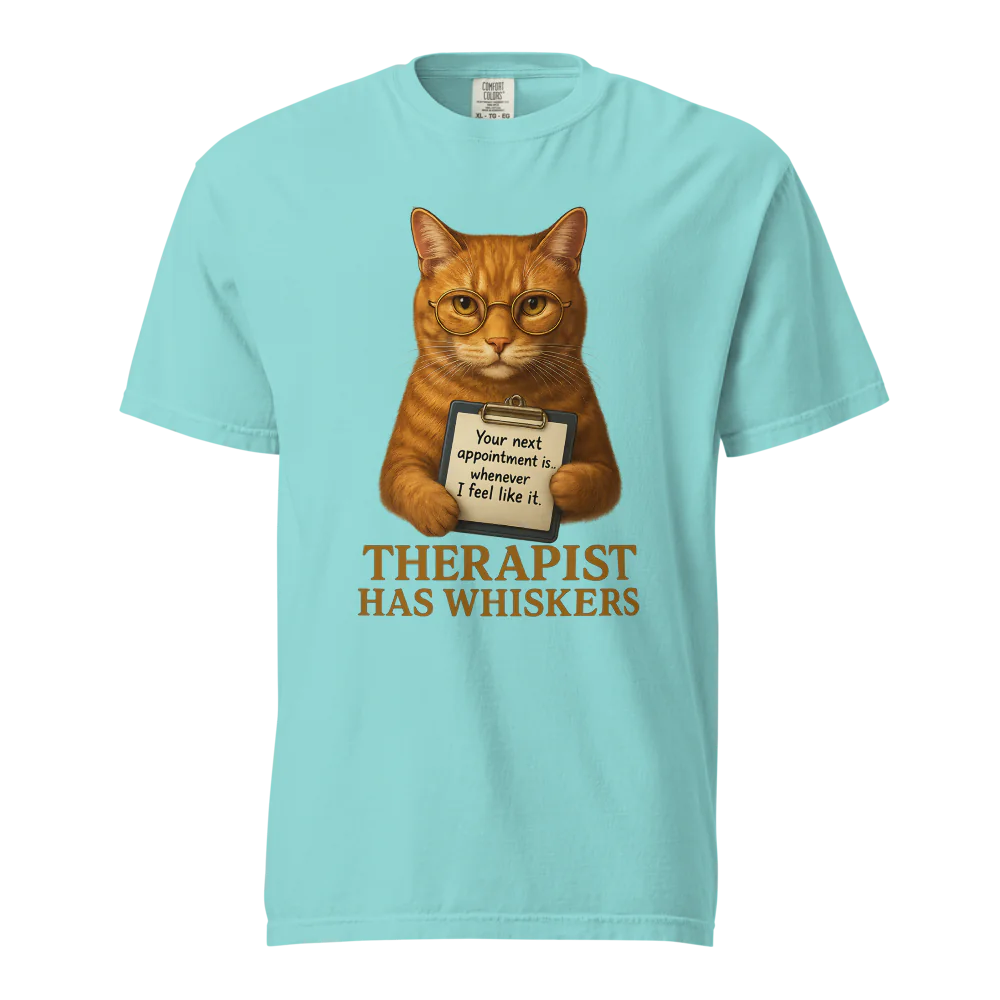 Therapist has Whiskers | Unisex Heavyweight T-Shirt | 100% Cotton