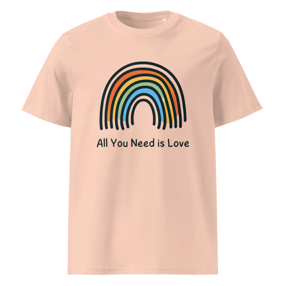 Todo lo que necesitas es amor | Camiseta unisex de algodón orgánico