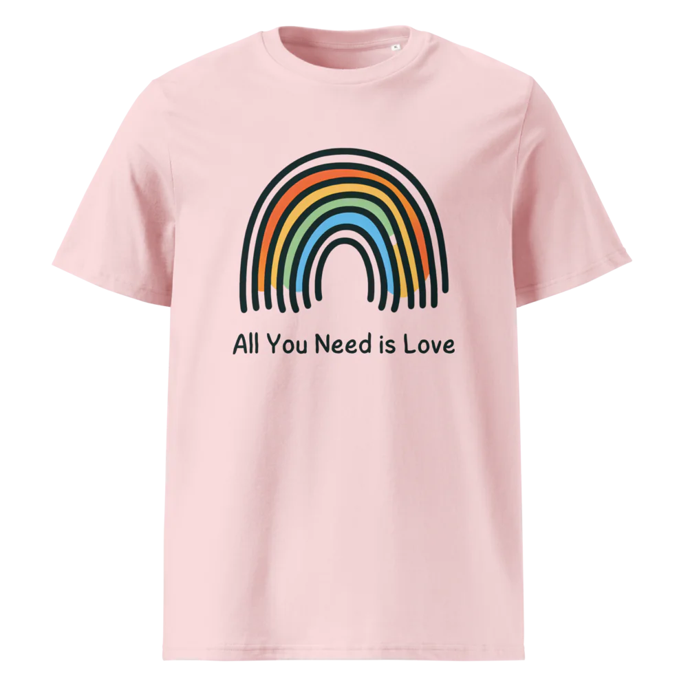 Todo lo que necesitas es amor | Camiseta unisex de algodón orgánico