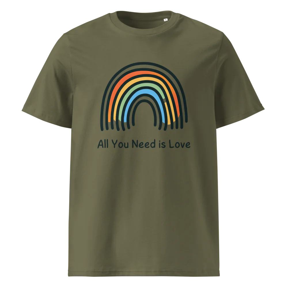 Todo lo que necesitas es amor | Camiseta unisex de algodón orgánico