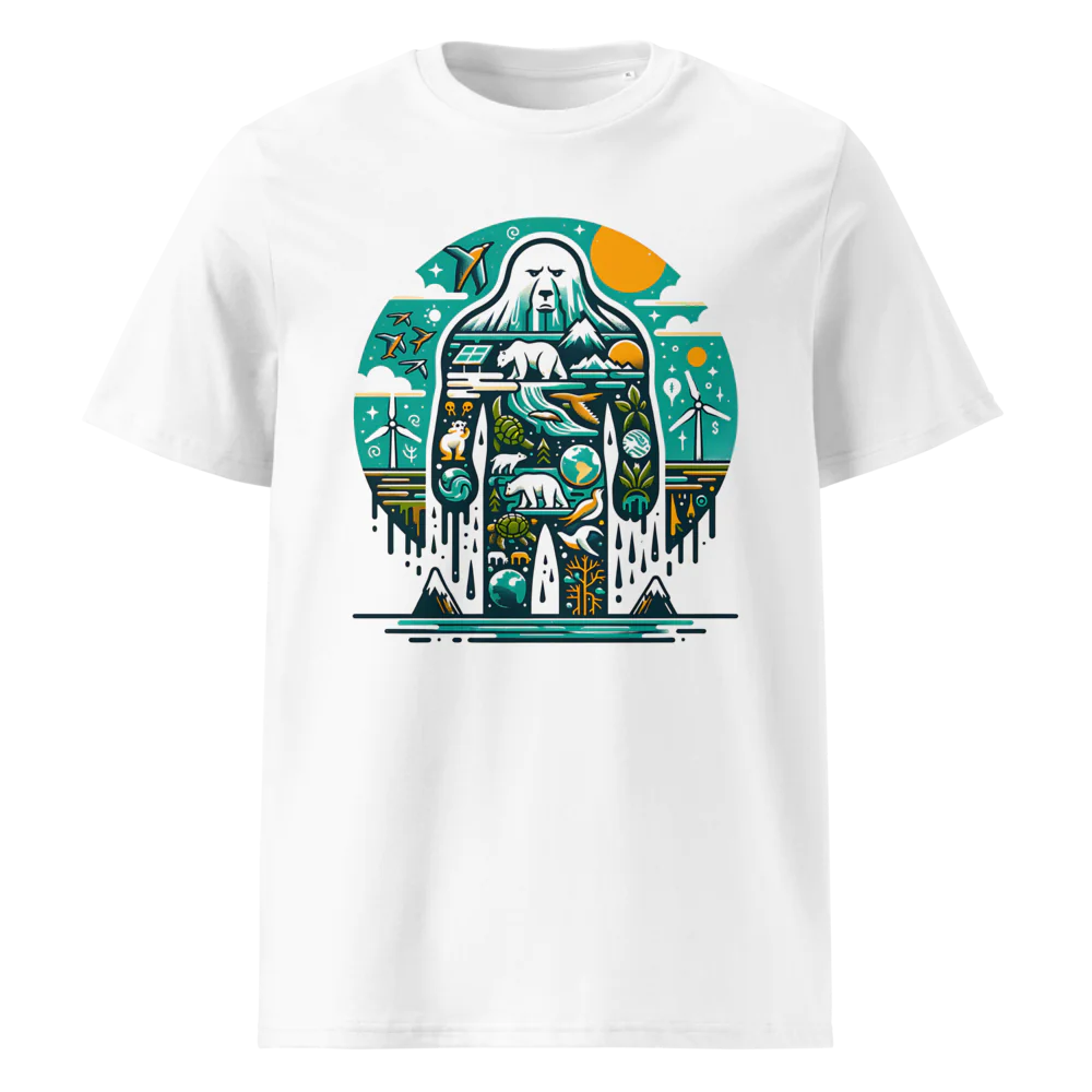 Melting Bear Global Warming | Unisex Organic Cotton T-Shirt