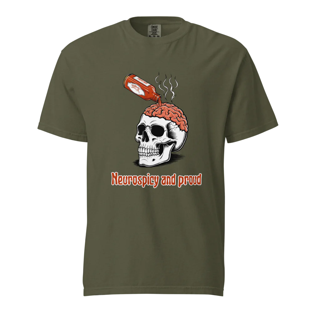 Neurospicy &amp; Proud | Camiseta unisex de tejido grueso | 100 % algodón