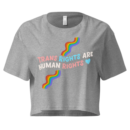 Trans Rights Are Human Rights | Crop Top 100% Cotton