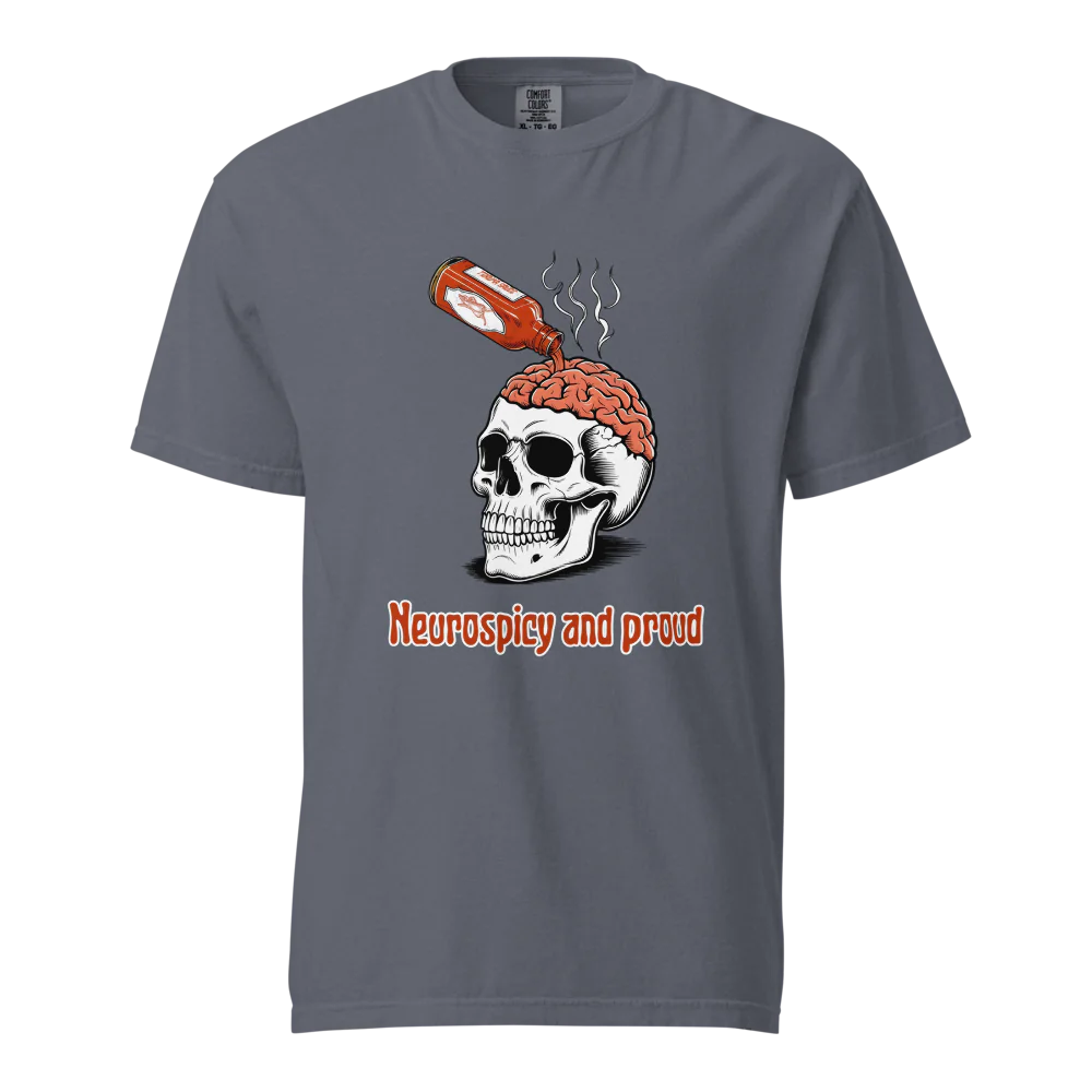 Neurospicy &amp; Proud | Camiseta unisex de tejido grueso | 100 % algodón