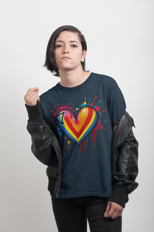 Pride Graffiti Heart | Unisex Organic Cotton T-Shirt