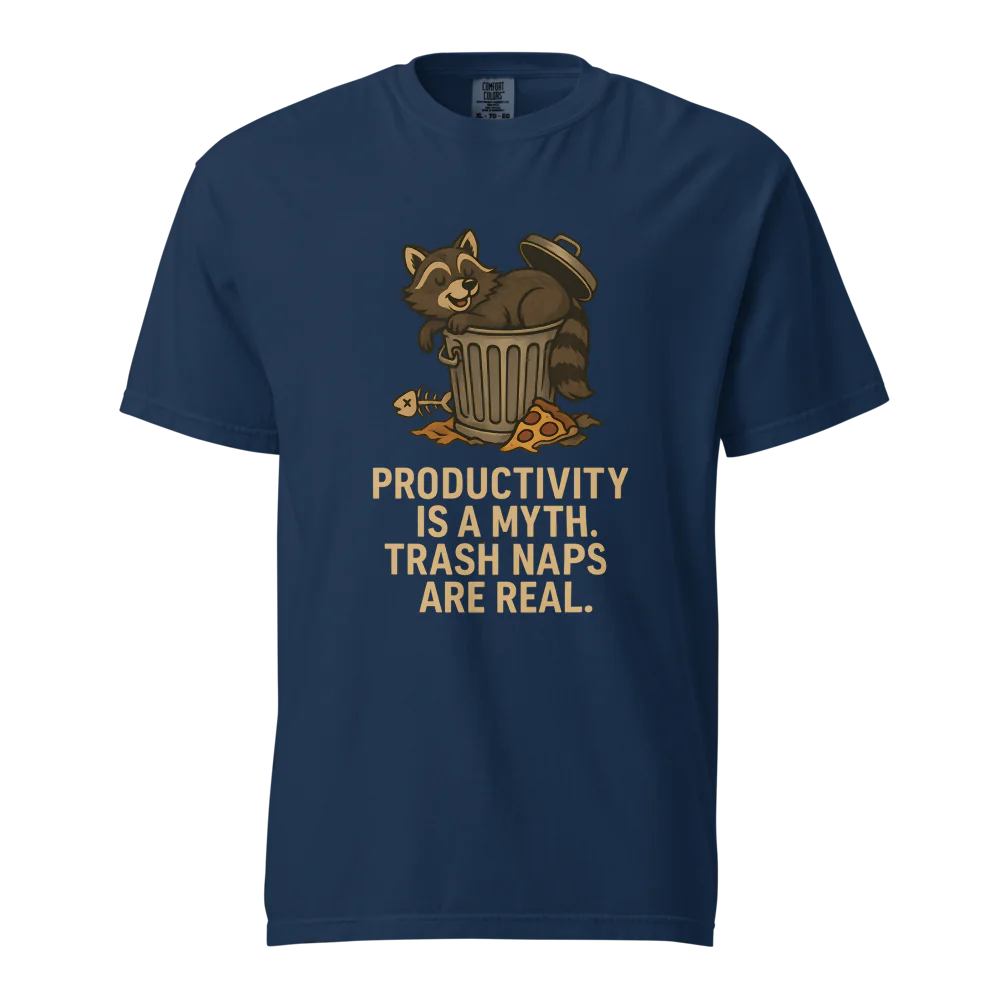 Productivity is a Myth. Trash Naps are Real | Unisex Heavyweight T-Shirt | 100% Cotton