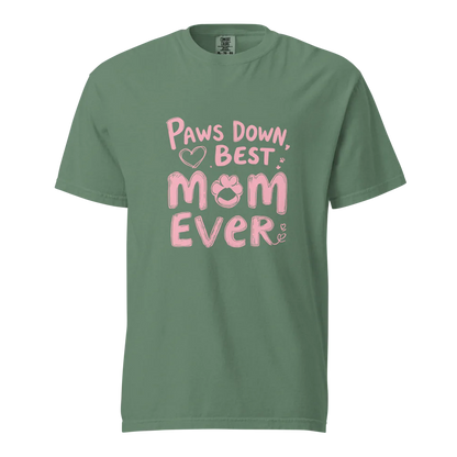 Paws Down, la mejor mamá del mundo | Camiseta unisex de tejido grueso | 100 % algodón