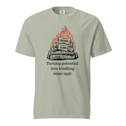 Transformando el potencial en leña | Camiseta unisex de tejido grueso | 100 % algodón