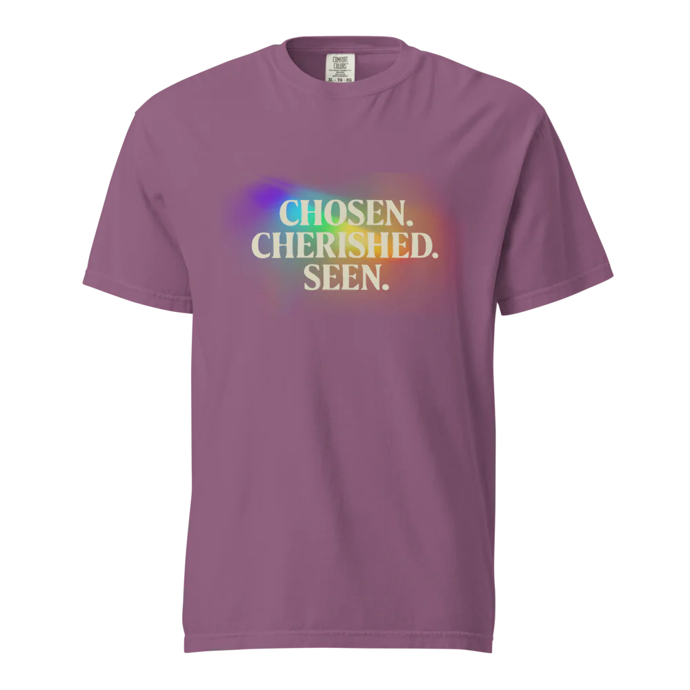 Elegida. Apreciada. Vista | Camiseta unisex de tejido grueso | 100 % algodón