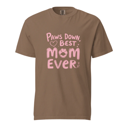 Paws Down, la mejor mamá del mundo | Camiseta unisex de tejido grueso | 100 % algodón