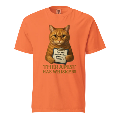 Therapist has Whiskers | Unisex Heavyweight T-Shirt | 100% Cotton