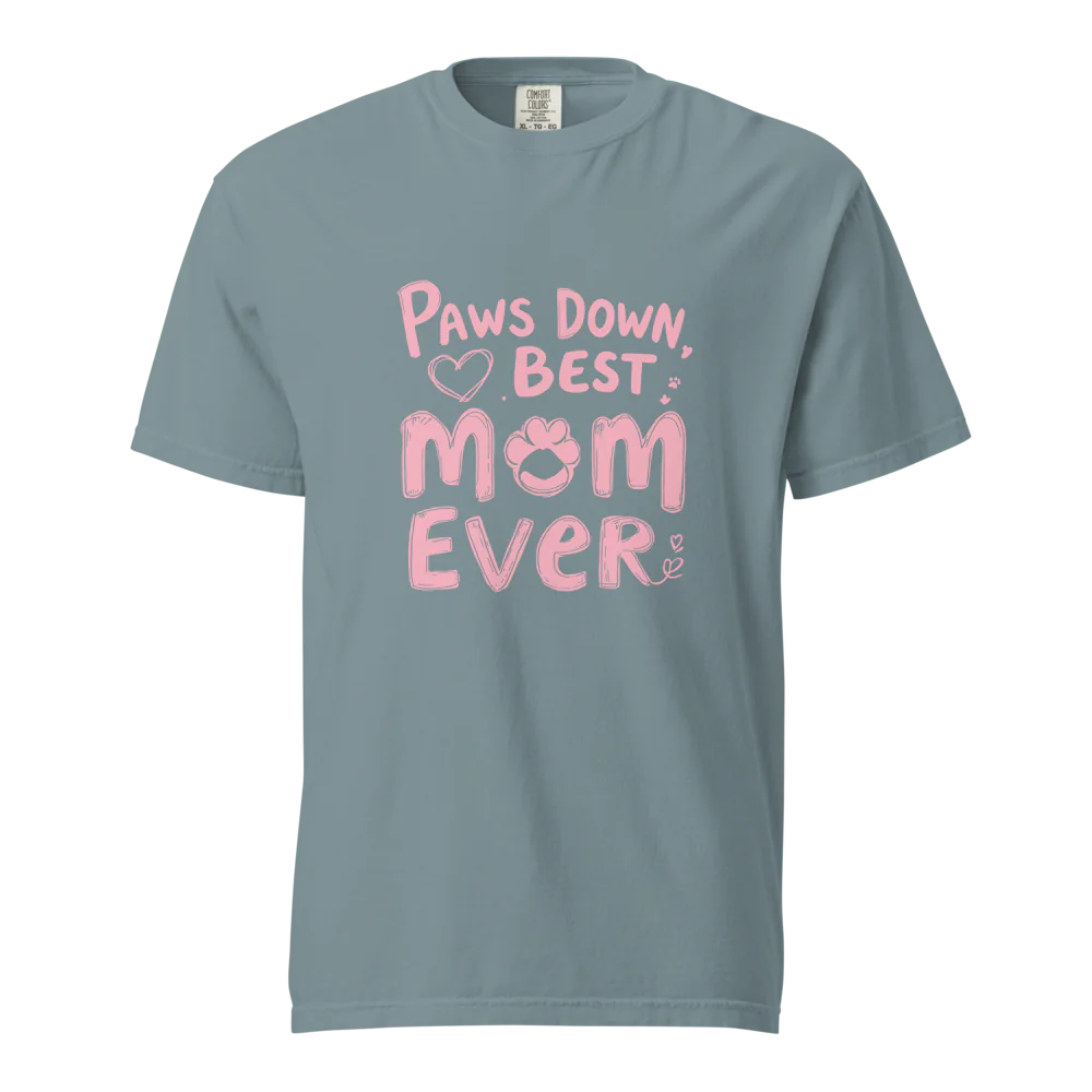 Paws Down, la mejor mamá del mundo | Camiseta unisex de tejido grueso | 100 % algodón