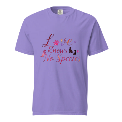 El amor no conoce especies – Amor a las mascotas | Camiseta unisex de tejido grueso | 100 % algodón