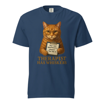 Therapist has Whiskers | Unisex Heavyweight T-Shirt | 100% Cotton