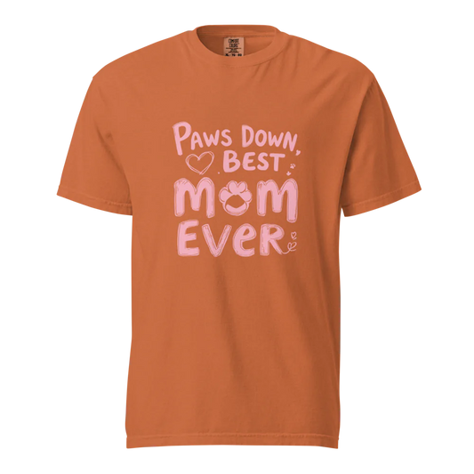 Paws Down, la mejor mamá del mundo | Camiseta unisex de tejido grueso | 100 % algodón