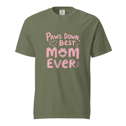 Paws Down, la mejor mamá del mundo | Camiseta unisex de tejido grueso | 100 % algodón