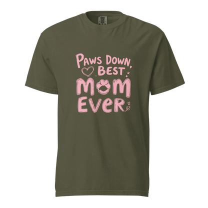 Paws Down, la mejor mamá del mundo | Camiseta unisex de tejido grueso | 100 % algodón