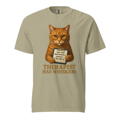 Therapist has Whiskers | Unisex Heavyweight T-Shirt | 100% Cotton
