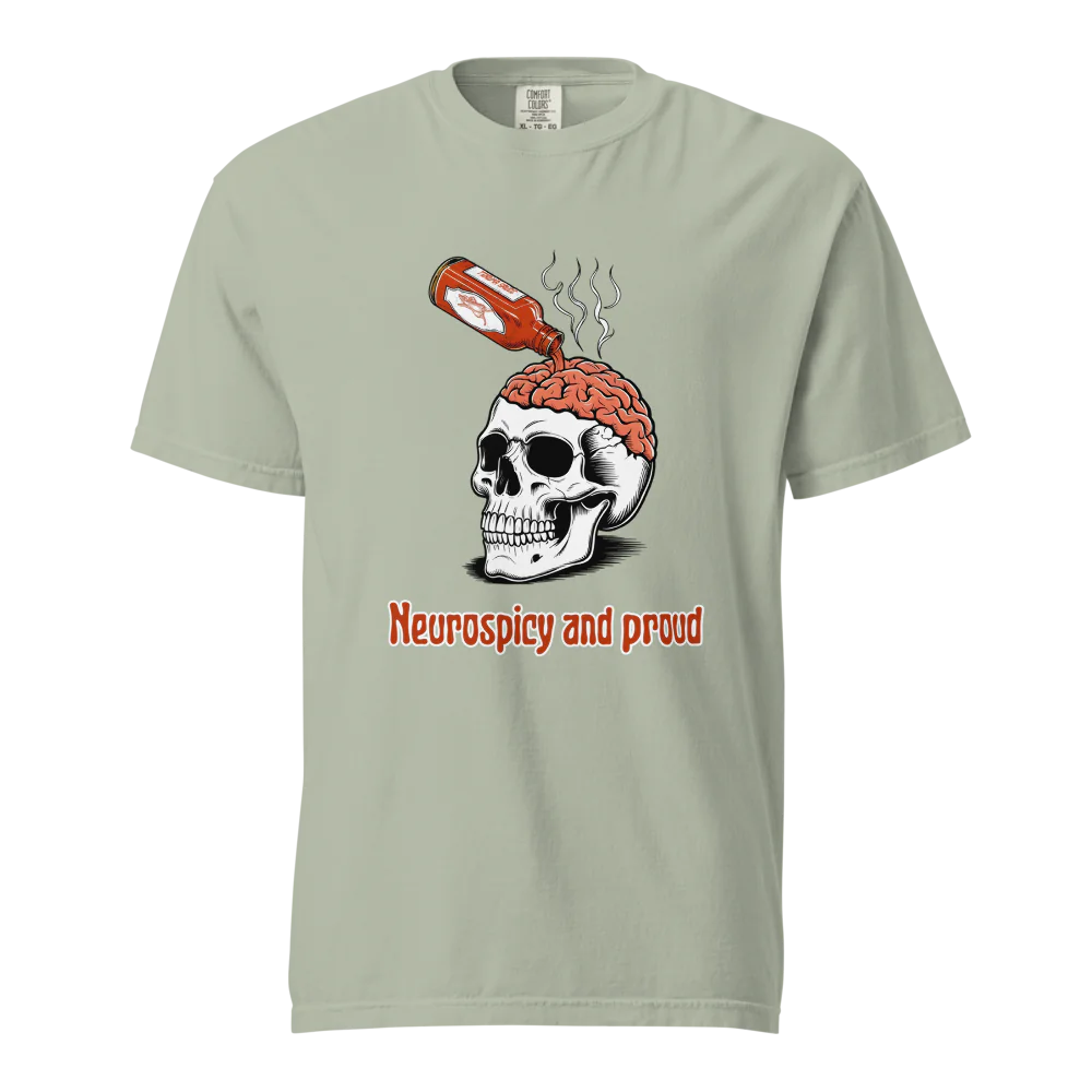Neurospicy &amp; Proud | Camiseta unisex de tejido grueso | 100 % algodón