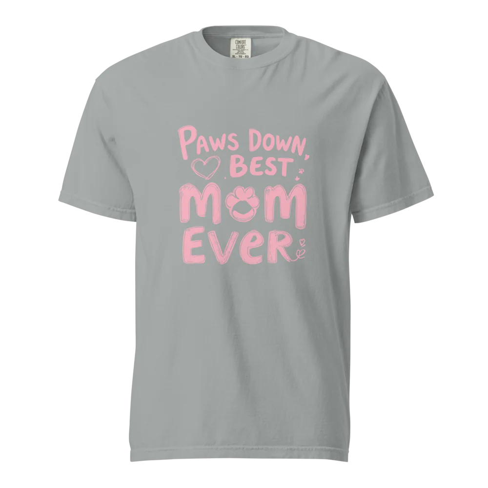 Paws Down, la mejor mamá del mundo | Camiseta unisex de tejido grueso | 100 % algodón