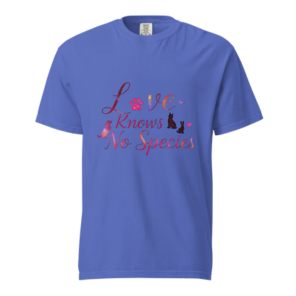 El amor no conoce especies – Amor a las mascotas | Camiseta unisex de tejido grueso | 100 % algodón