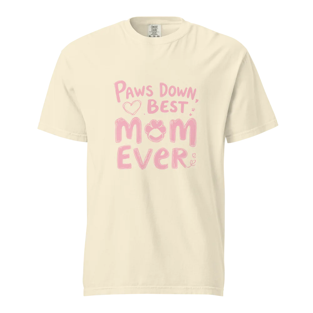 Paws Down, la mejor mamá del mundo | Camiseta unisex de tejido grueso | 100 % algodón