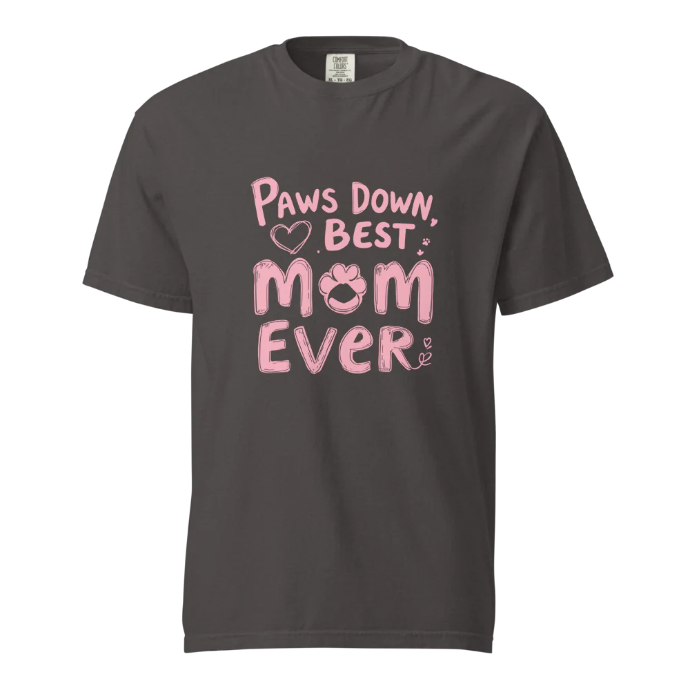 Paws Down, la mejor mamá del mundo | Camiseta unisex de tejido grueso | 100 % algodón