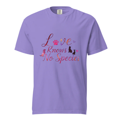 El amor no conoce especies – Amor a las mascotas | Camiseta unisex de tejido grueso | 100 % algodón