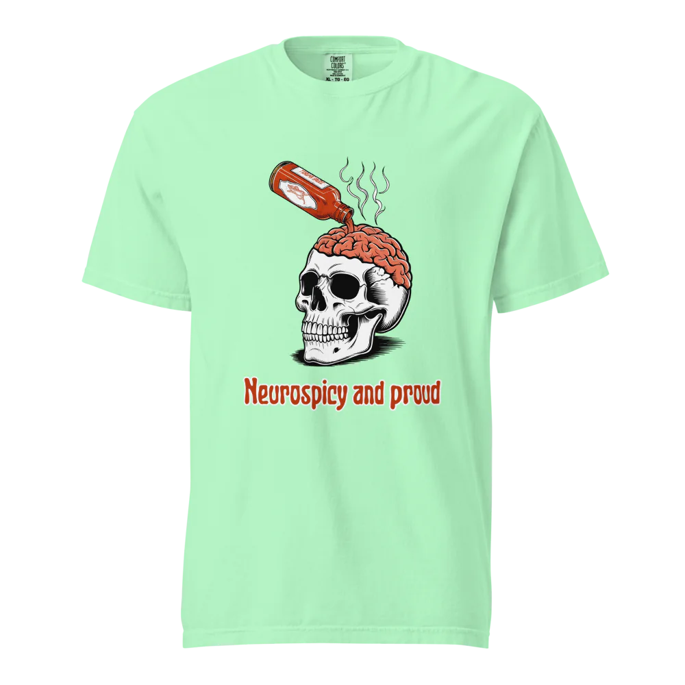Neurospicy &amp; Proud | Camiseta unisex de tejido grueso | 100 % algodón