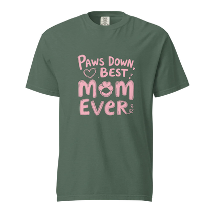 Paws Down, la mejor mamá del mundo | Camiseta unisex de tejido grueso | 100 % algodón