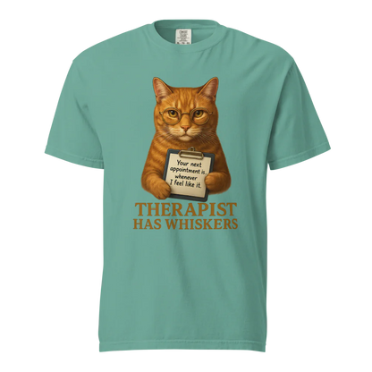 Therapist has Whiskers | Unisex Heavyweight T-Shirt | 100% Cotton