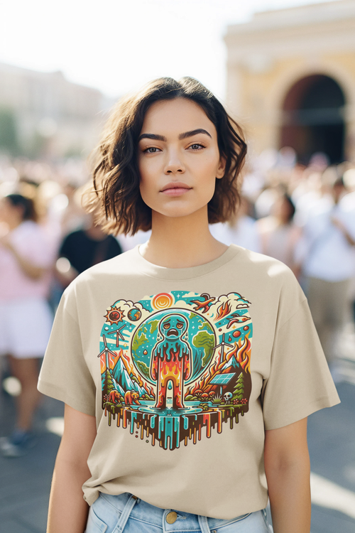 Melting World Global Crisis| Unisex Organic Cotton T-Shirt