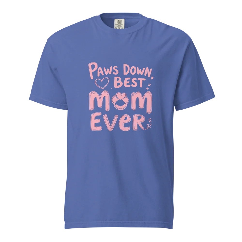 Paws Down, la mejor mamá del mundo | Camiseta unisex de tejido grueso | 100 % algodón