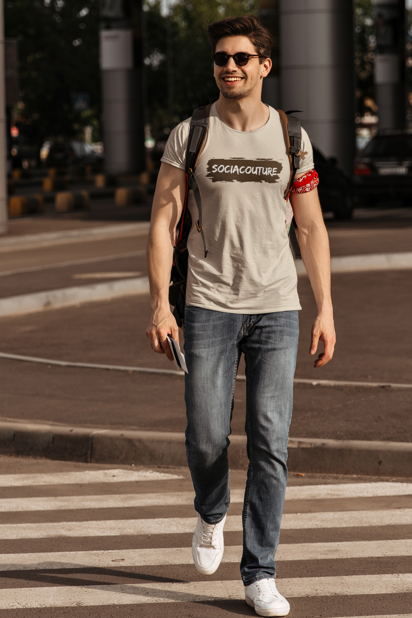 SociaCouture Brand Logo Dark | Unisex Organic Cotton T-Shirt