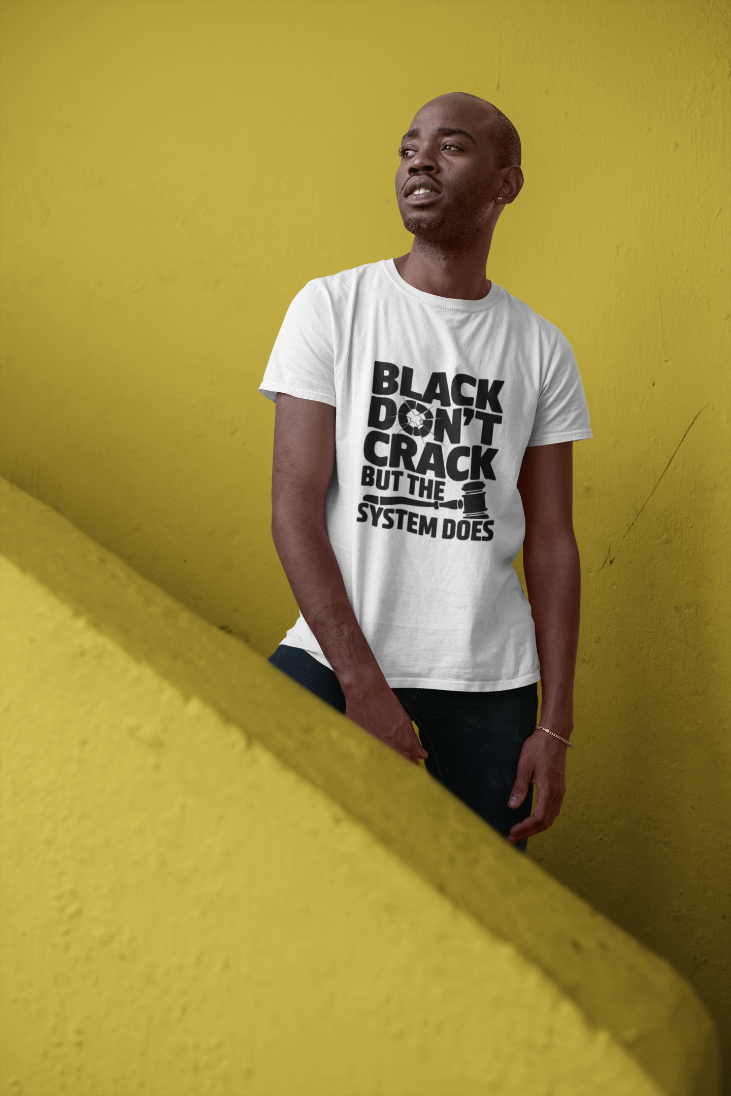 Black Don't Crack But The System Does V2 | Unisex Organic Cotton T-Shirt