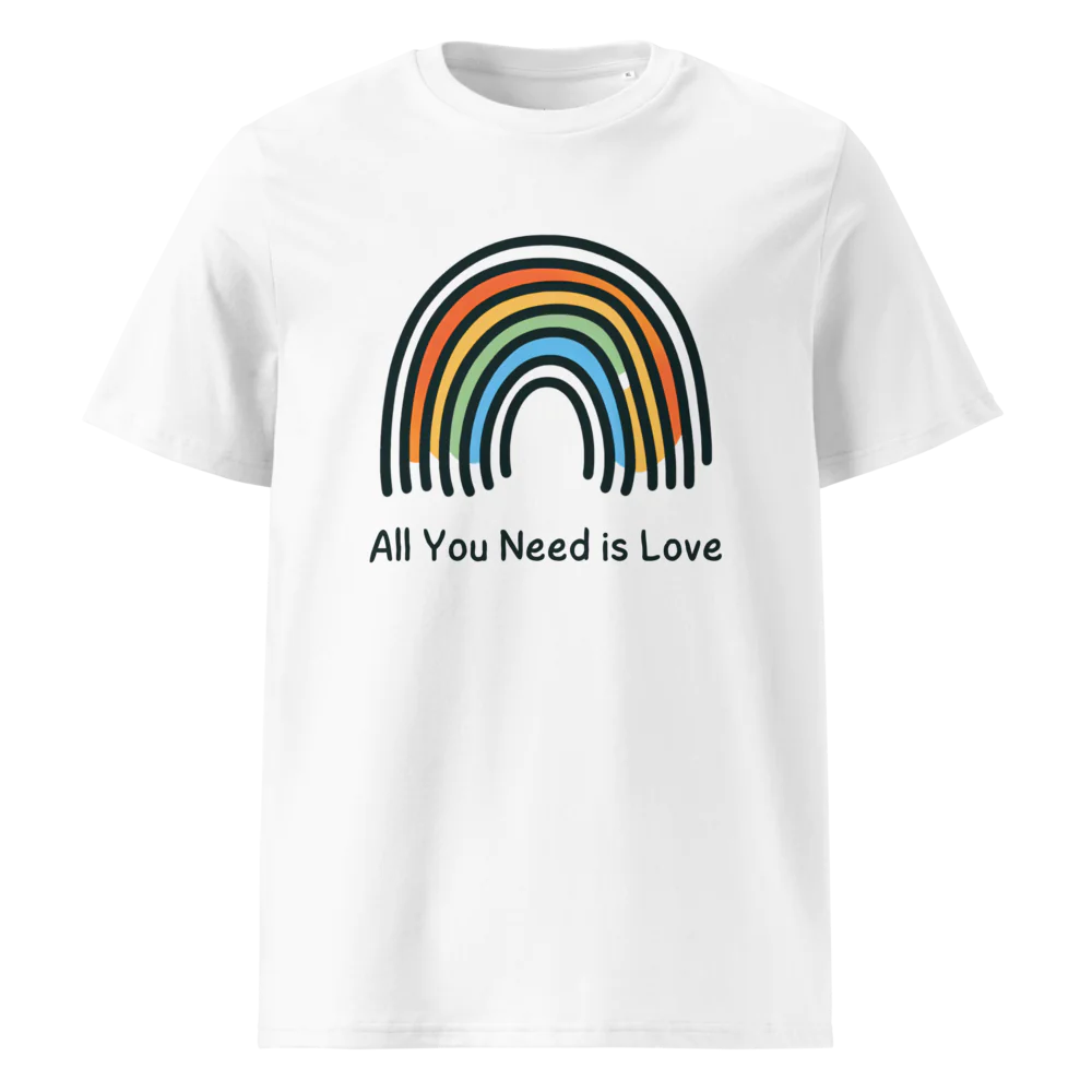 Todo lo que necesitas es amor | Camiseta unisex de algodón orgánico